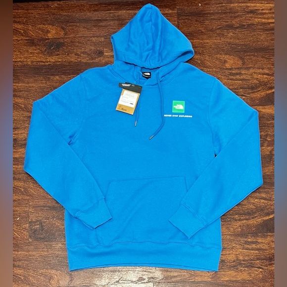 The North Face Men’s Royal blue pullover hoodie, size Large - Picture 1 of 8